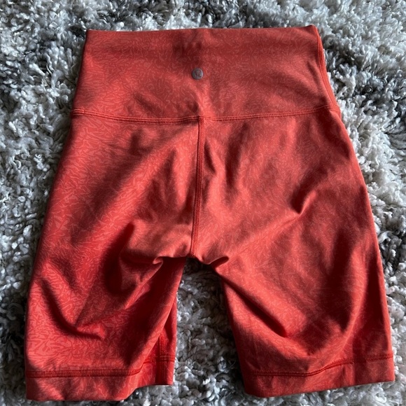 Lululemon Wunder Train High Rise Short 8" Crunch Warm Coral - Picture 2 of 3